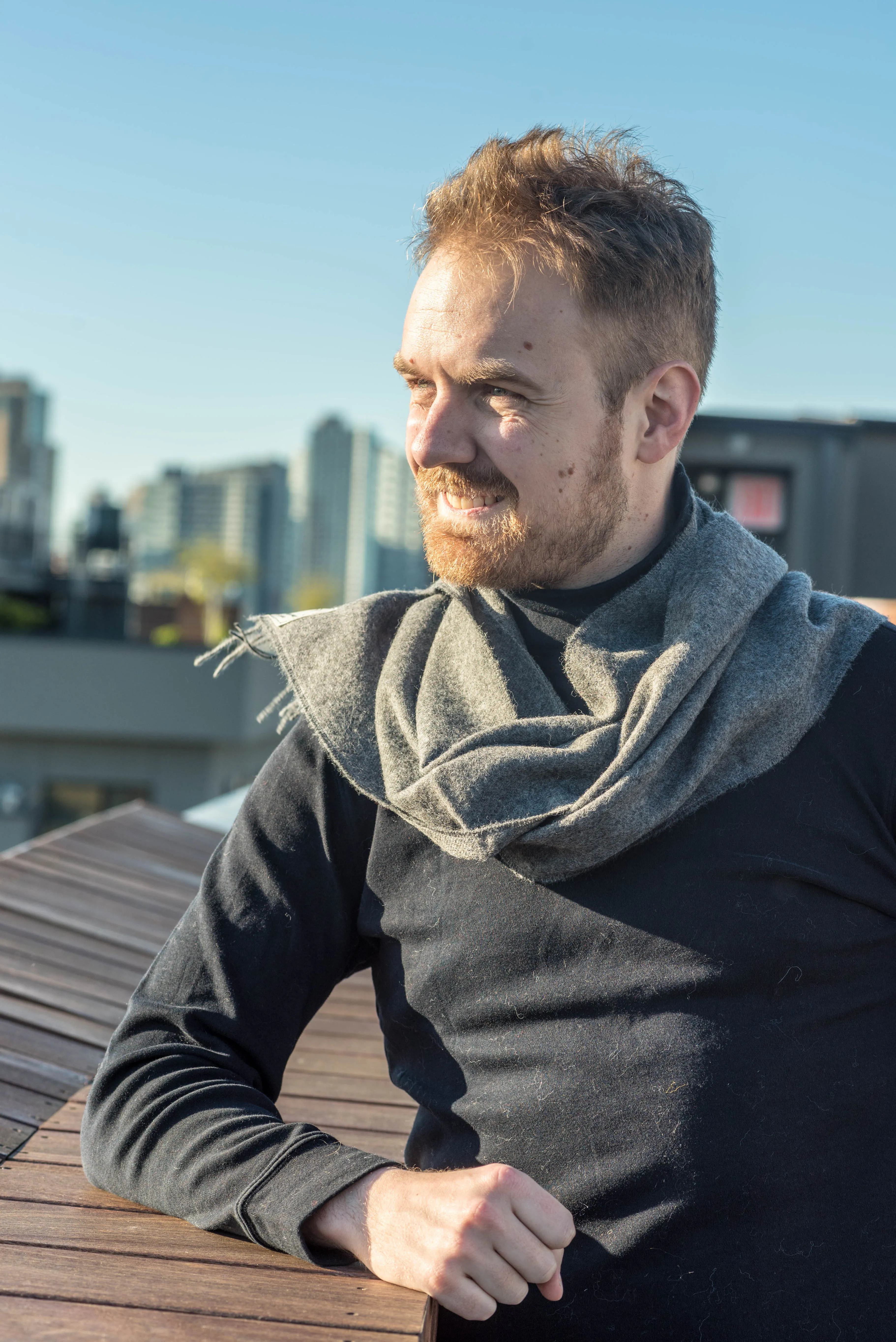 100% Alpaca Wool Lightweight Scarf (Grey)