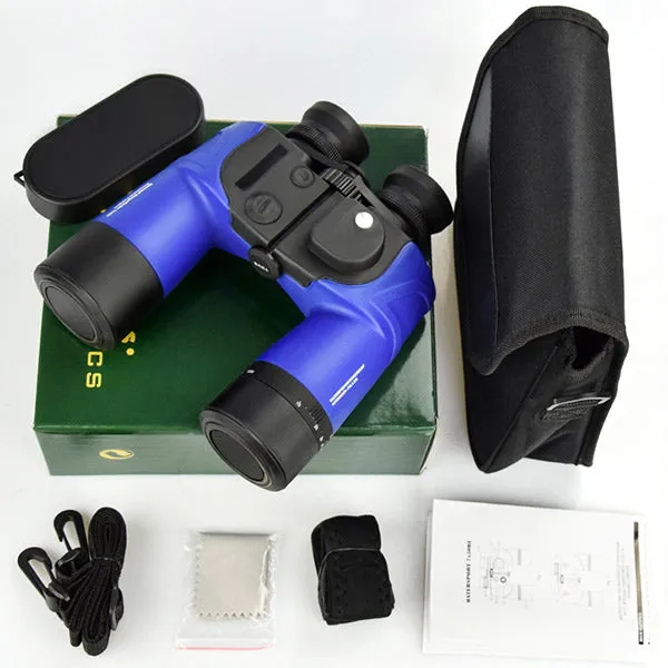 10×50 Waterproof Binoculars with compass, distance measurement, nitrogen-filled waterproof
