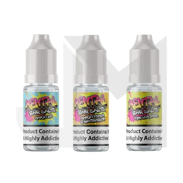 10mg Mental Bar Salts By Signature Vapours 10ml Bar Salt (50VG/50PG) (BUY 1 GET 1 FREE)