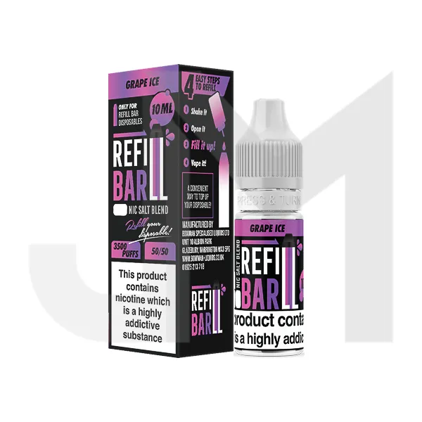 10mg Refill Bar Salts 10ml Nic Salts (50VG/50PG)