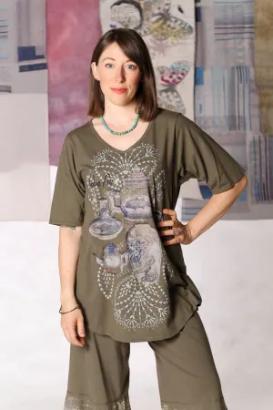 1211 Lightweight A-Line Layer Tee Bark-P