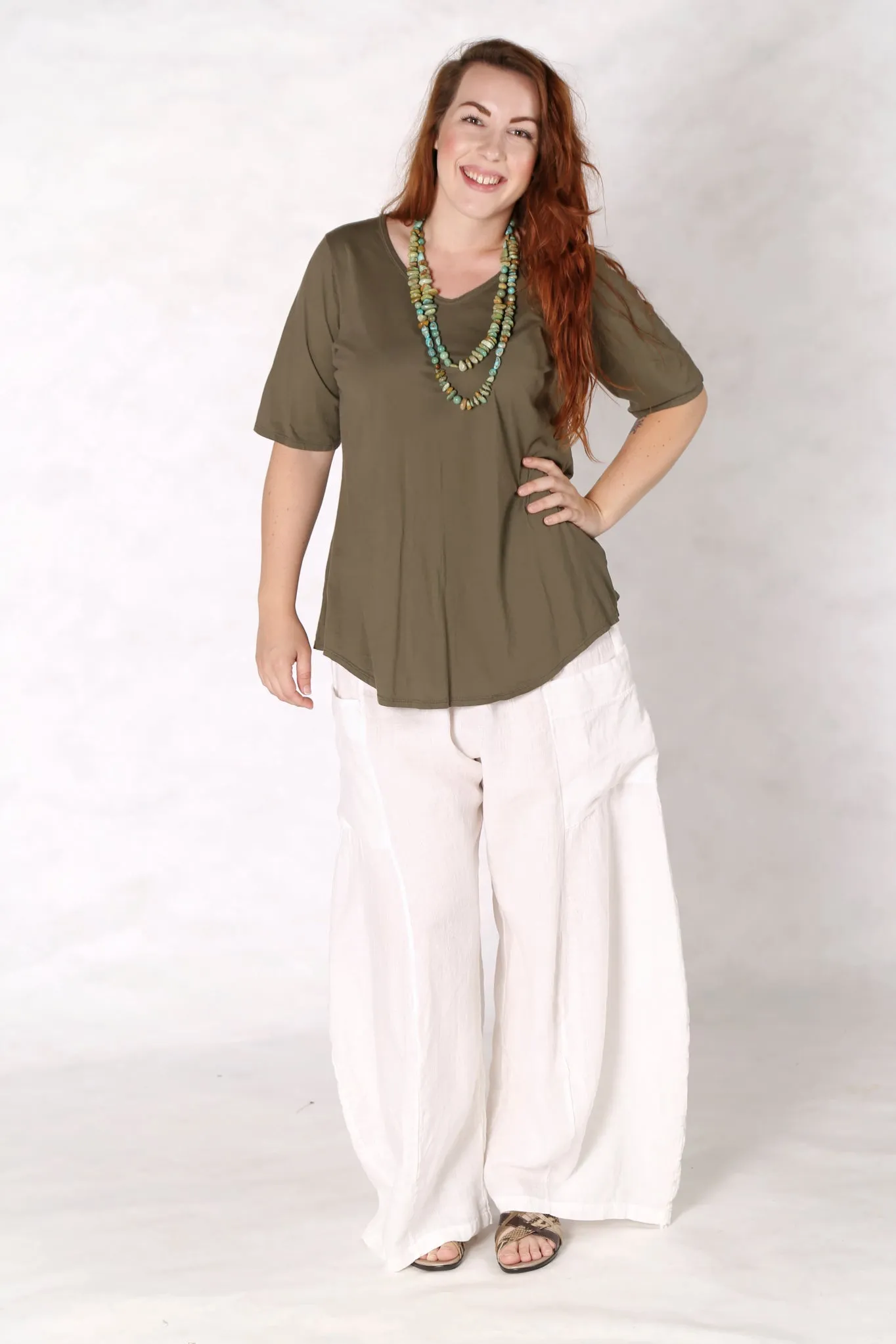 1211 Lightweight A-Line Layer Tee-Bark Unprinted
