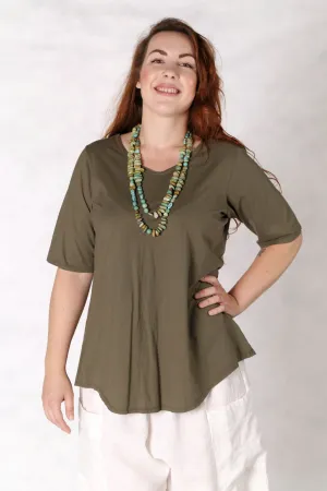 1211 Lightweight A-Line Layer Tee-Bark Unprinted