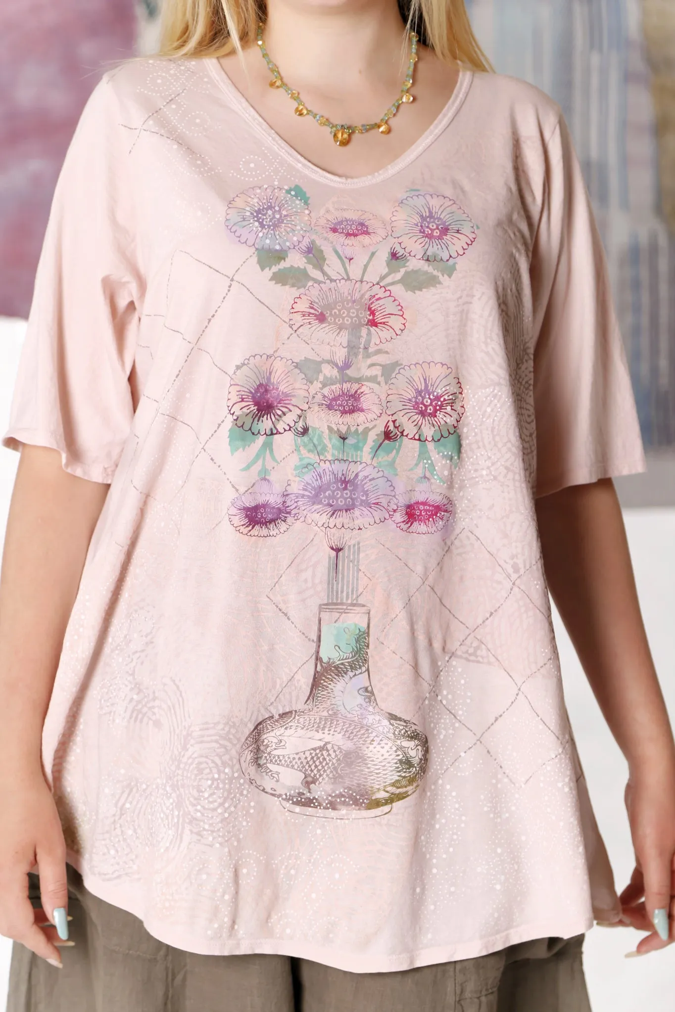 1211 Lightweight A-Line Layer Tee Sweet-P