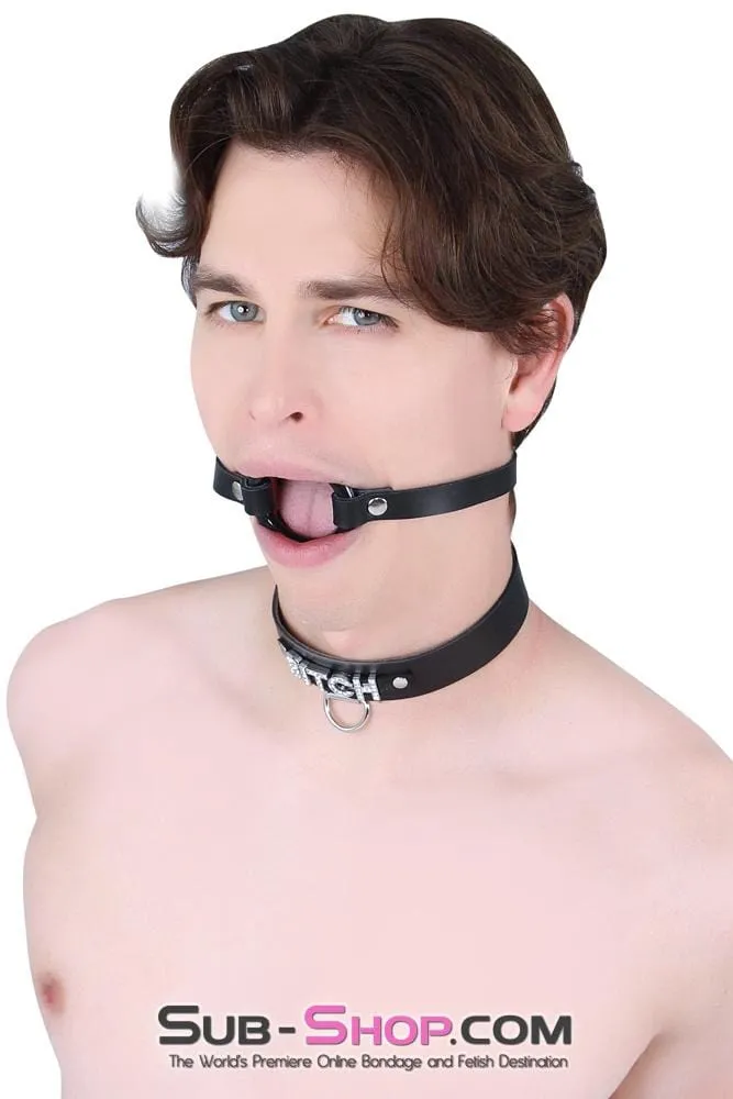 1442A-L-SIS      Pretty Sissy Hussy Smooth Plastic Ring Gag, Large Mistress Sessions Ring