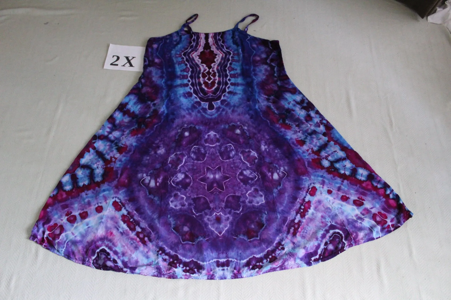 2X Long Ribbon Strap Dress