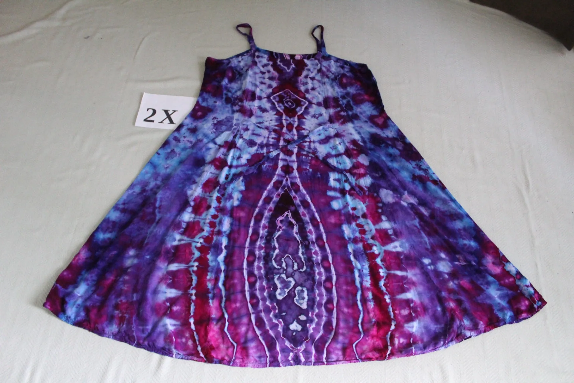 2X Long Ribbon Strap Dress