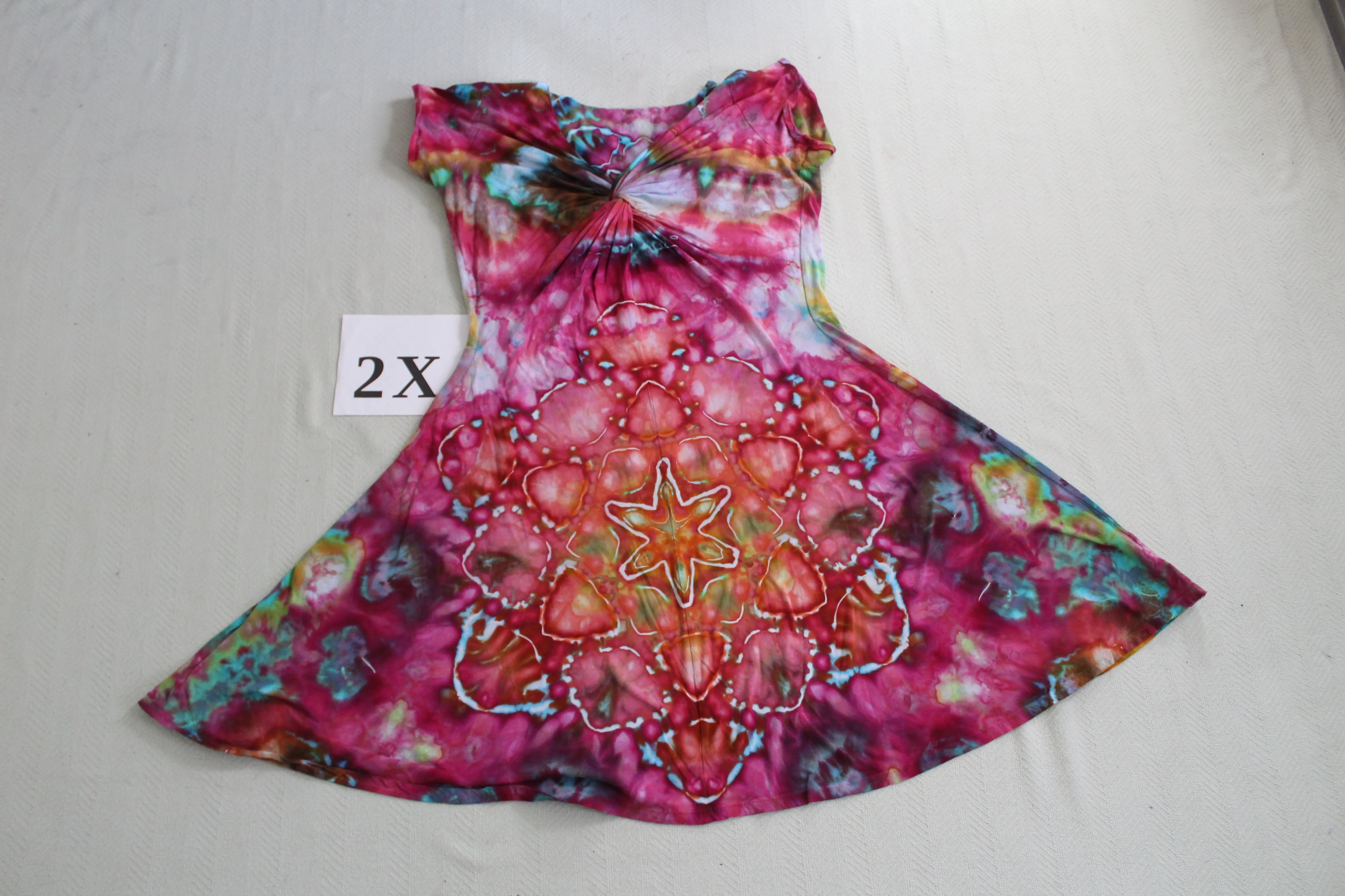 2X Twisted Front Dress
