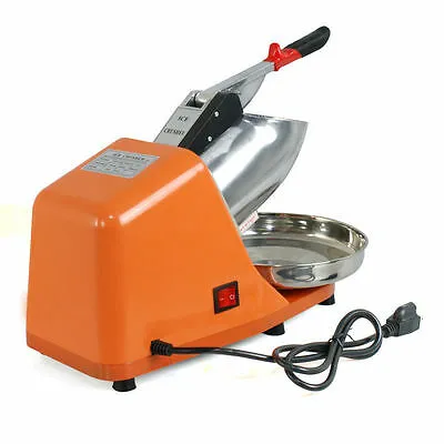 300W Electric Ice Crusher Machine Shaver Shaved Icee Snow Cone Maker 143 lbs New