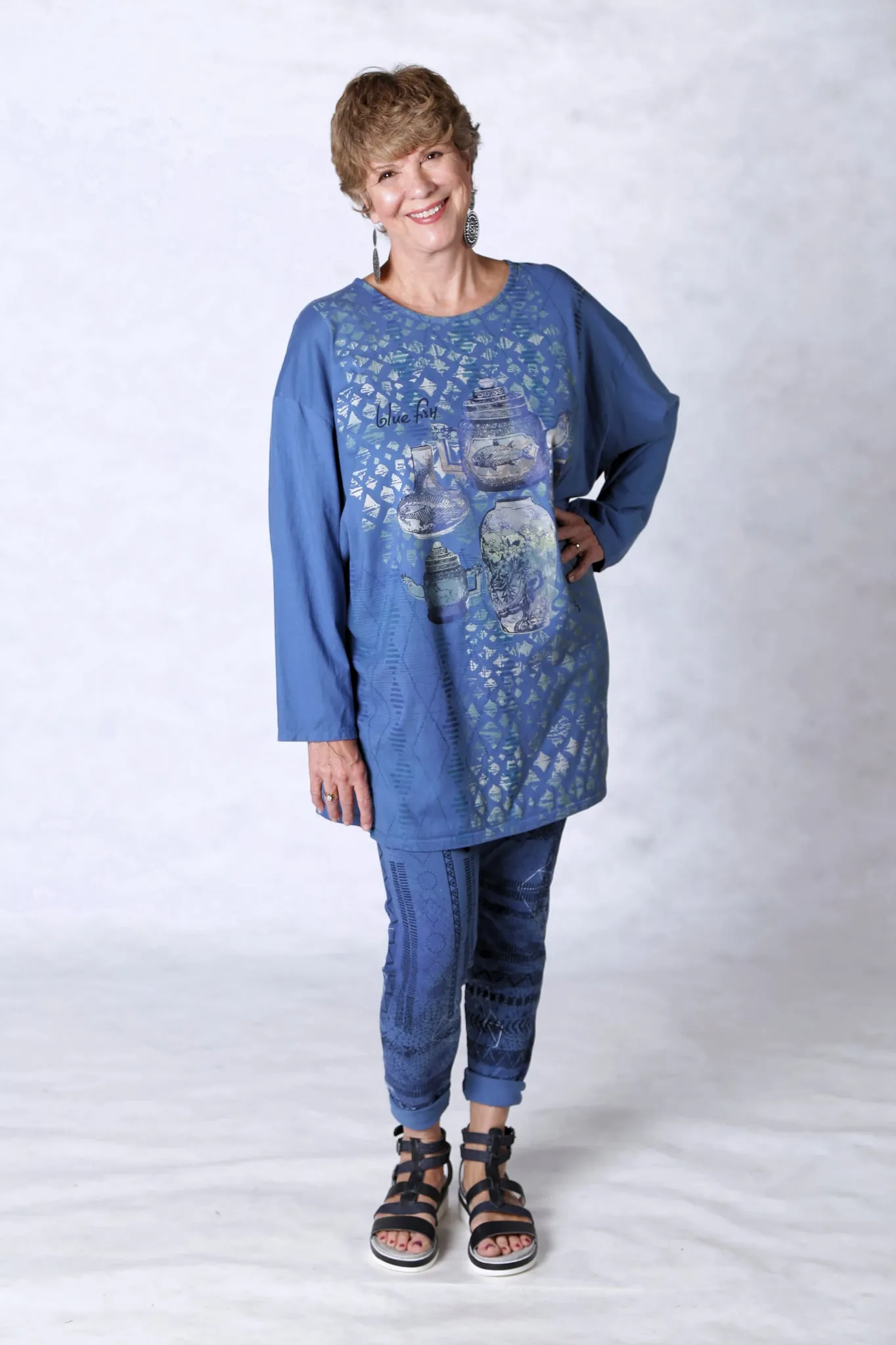 3136 Lightweight Leggings-Azure-P