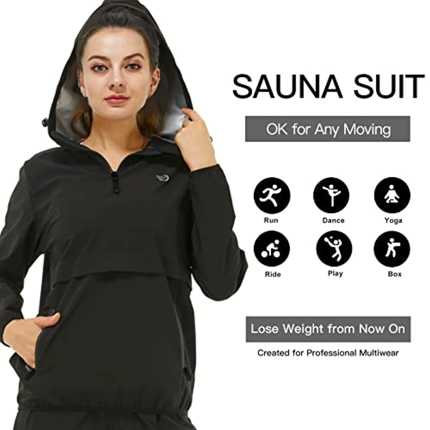 365 DAYS Sauna Suit for Women Weight Loss Sweat Suit Slim Fitness Clothes