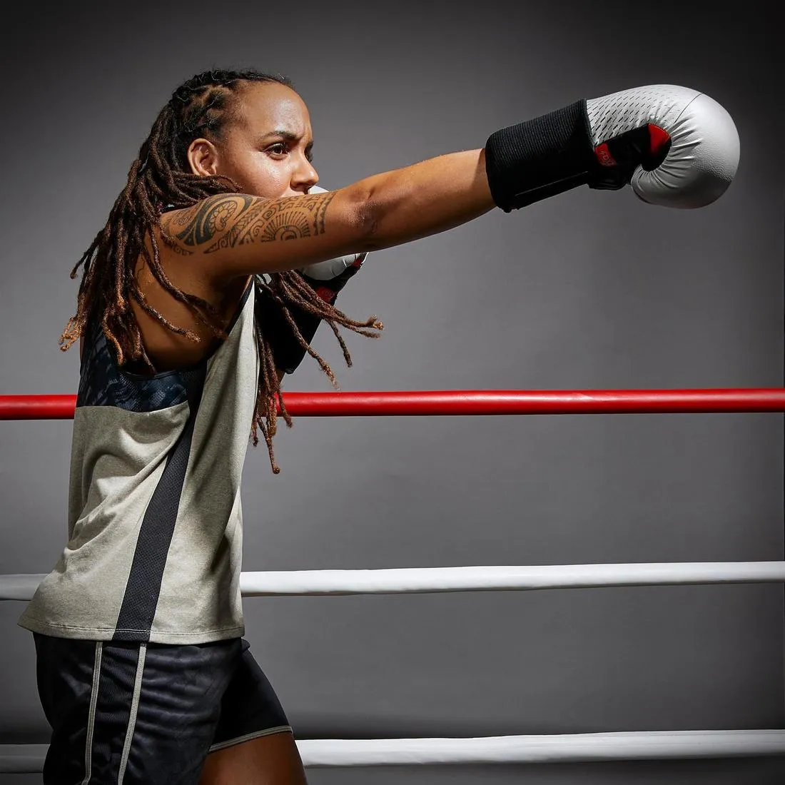 500 Women's Boxing Tank Top - Beige