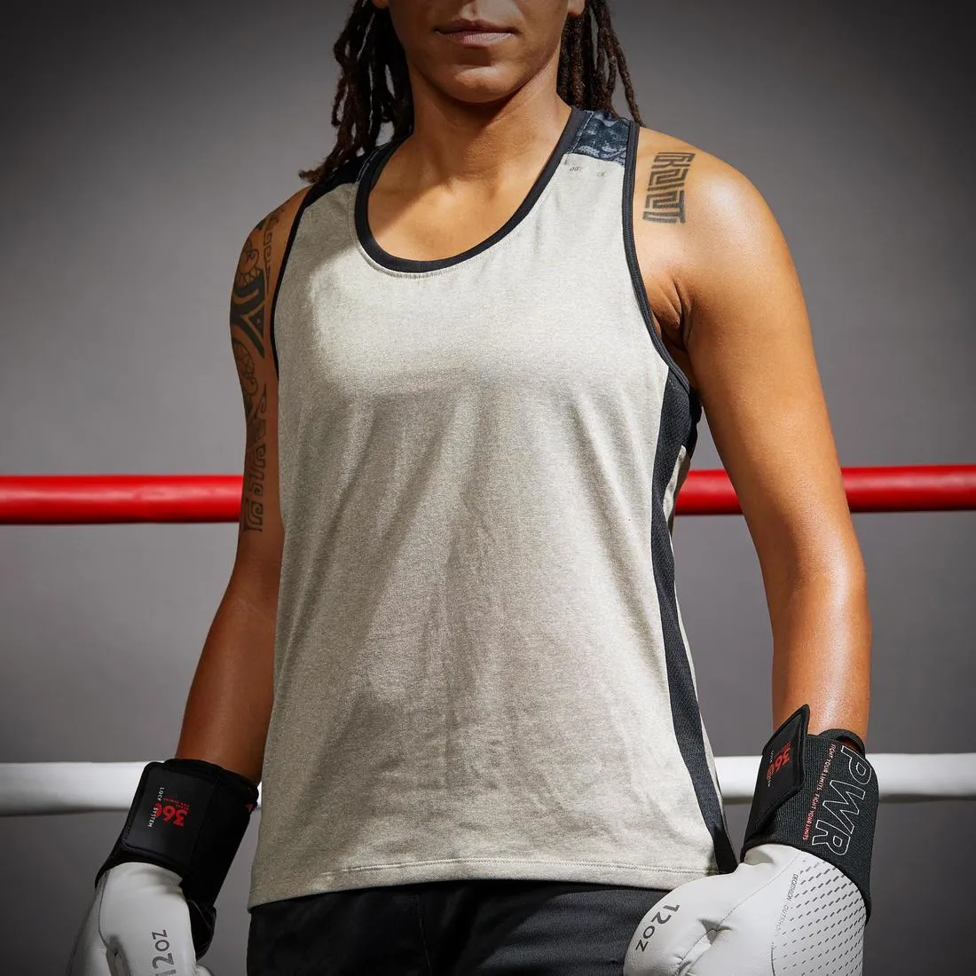 500 Women's Boxing Tank Top - Beige