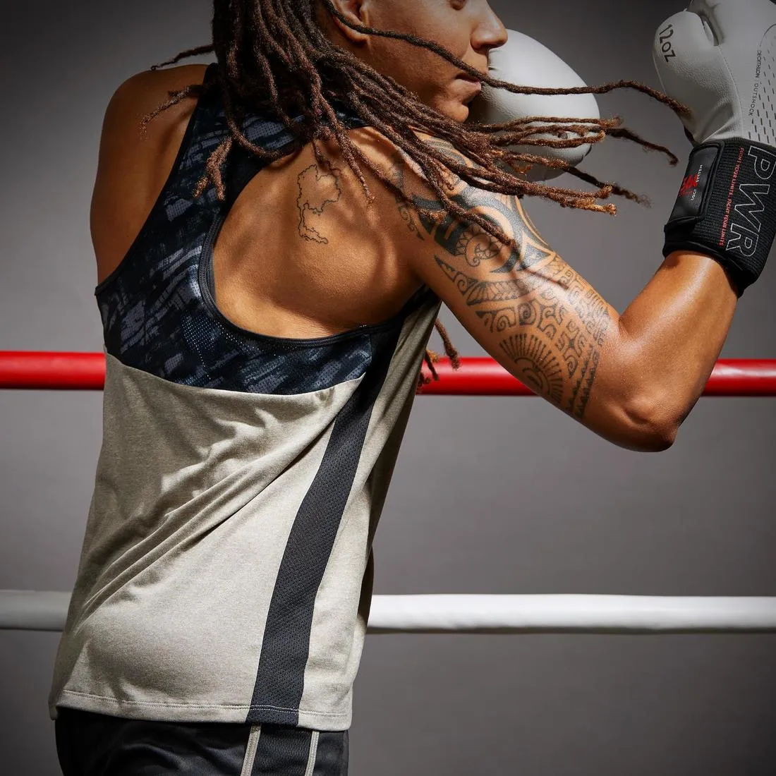 500 Women's Boxing Tank Top - Beige