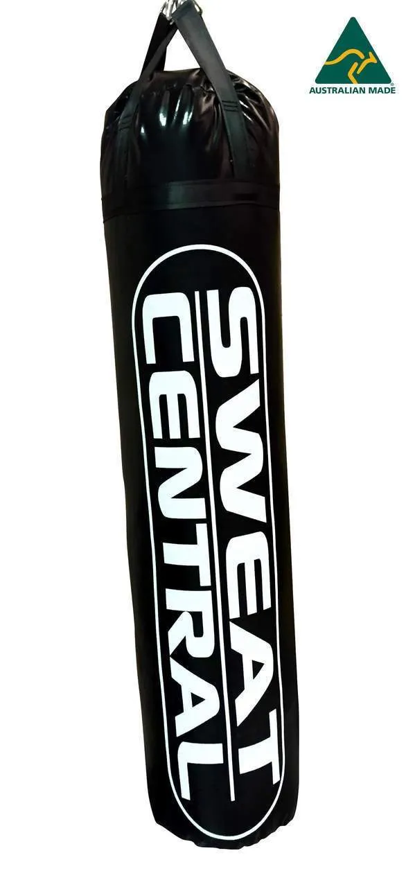 5ft SWEAT CENTRAL AUSSIE MADE BOXING PUNCHING BAG KICKBOXING MMA BLACK
