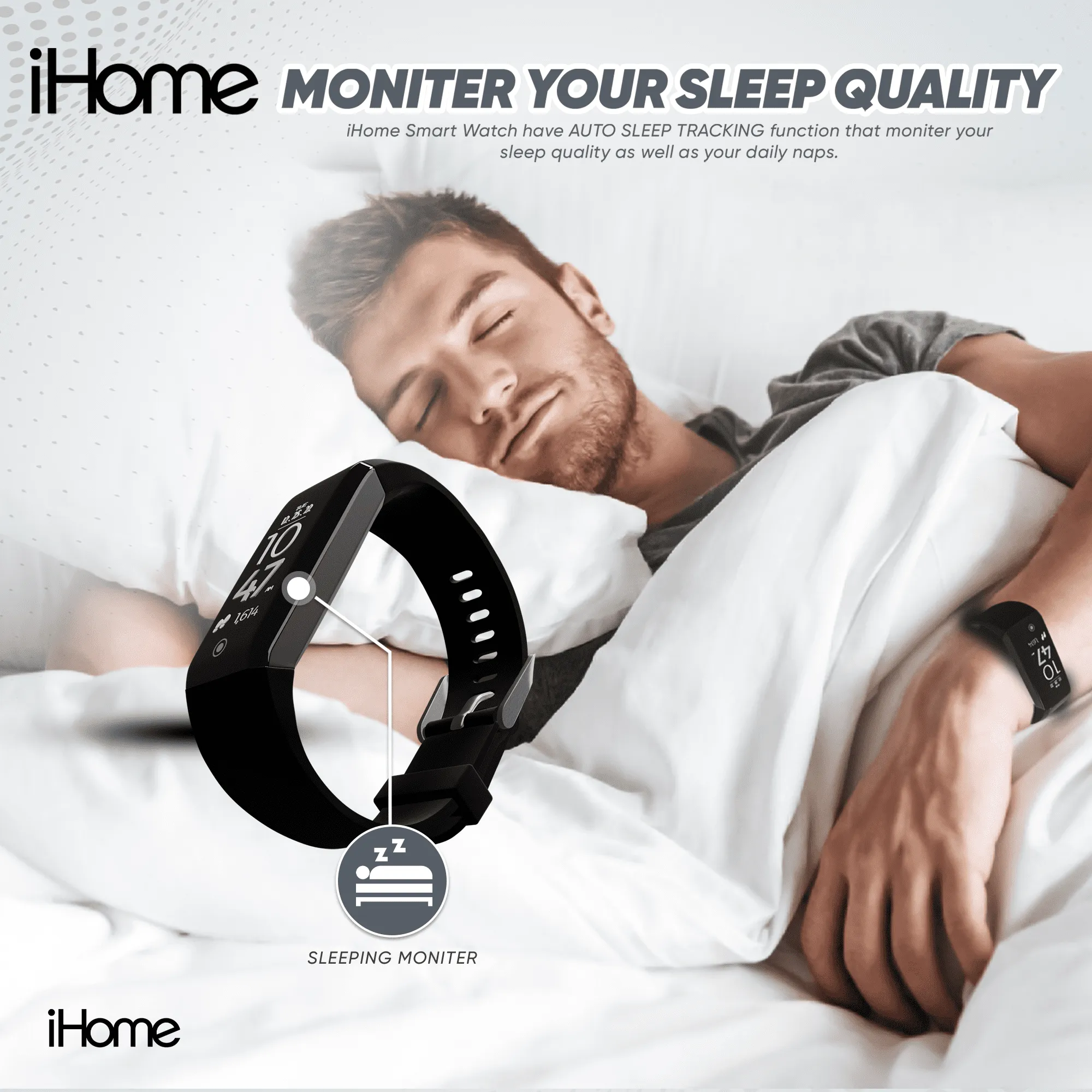 Activity Tracker Watch w/  Heart Rate Monitor, IP67 Waterproof Fitness Wristband w/ Step, Calorie Counter