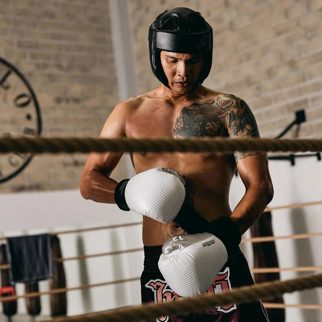 Adult Boxing Open Face Headguard 900 - Black