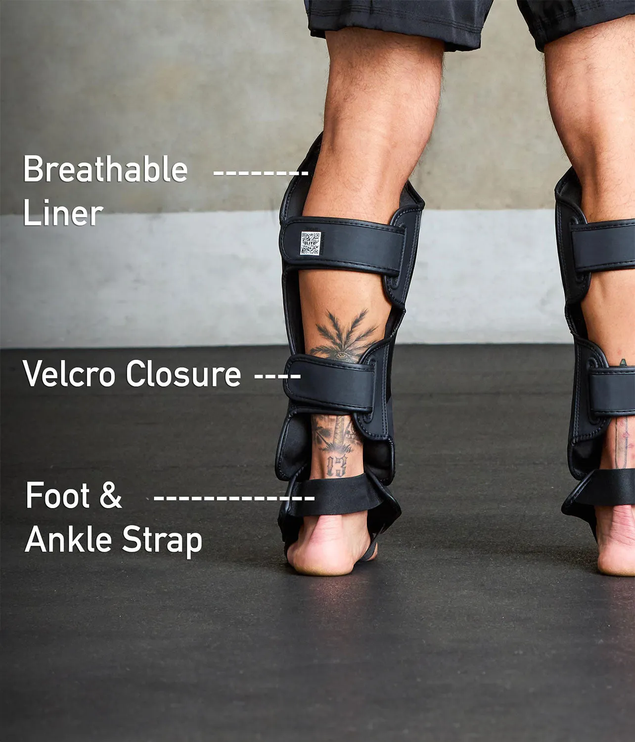Adults' Star Black Wrestling Shin Guards