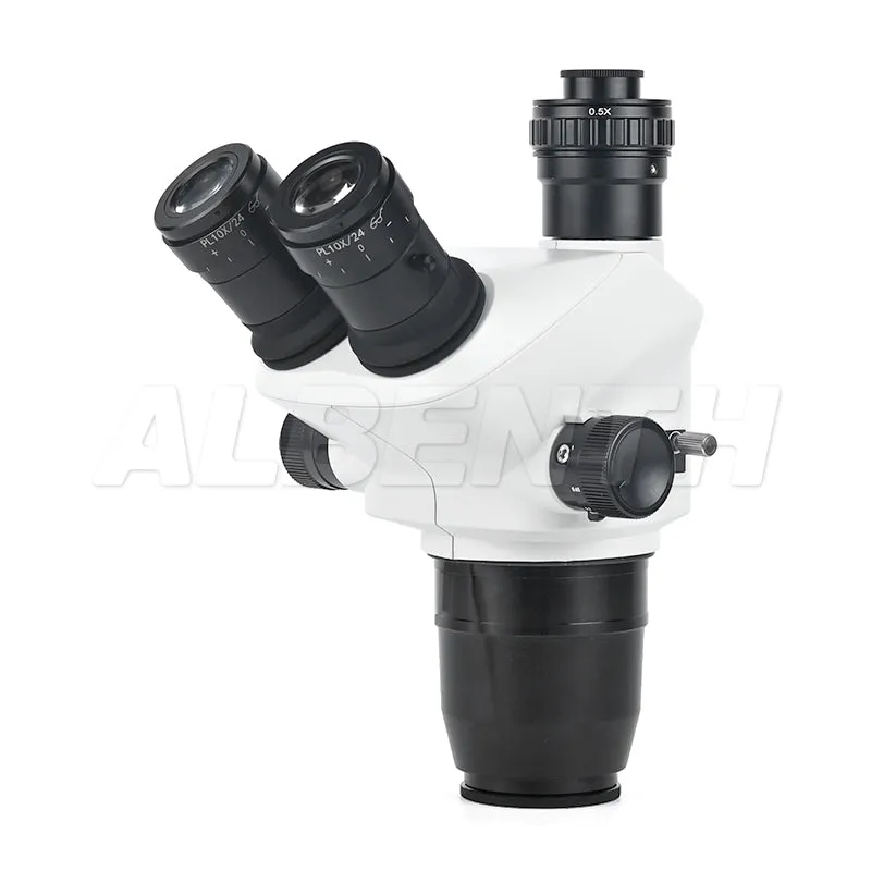Albenth 6.5x-52x Trinocular Zoom Stereo Microscope Body With Camera Adapters