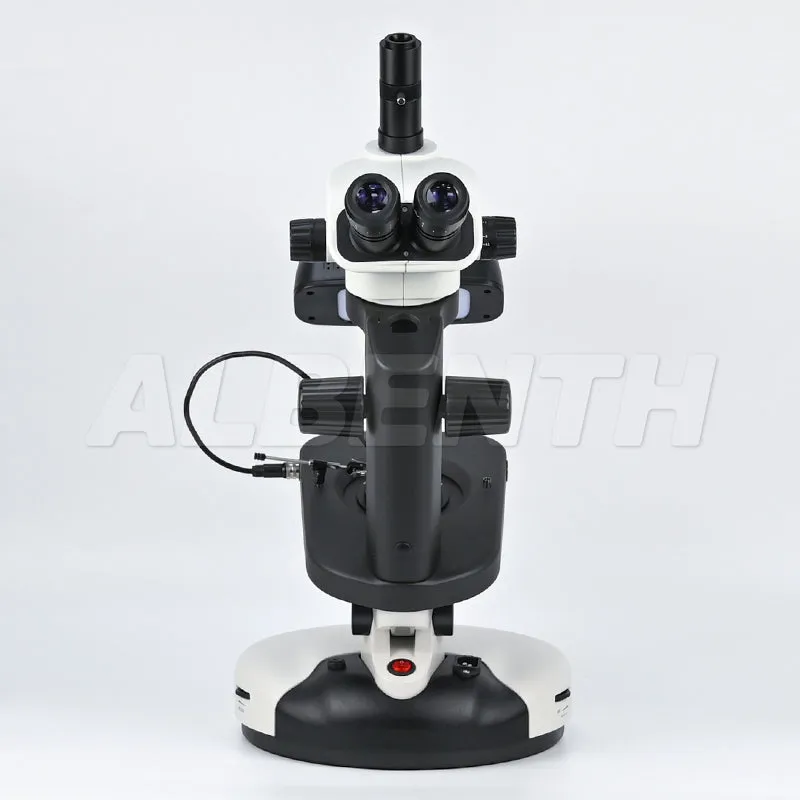 Albenth 6.7X-45X Trinocular Zoom Stereo Gemological Jewelry Microscope Track Stand Microscopes