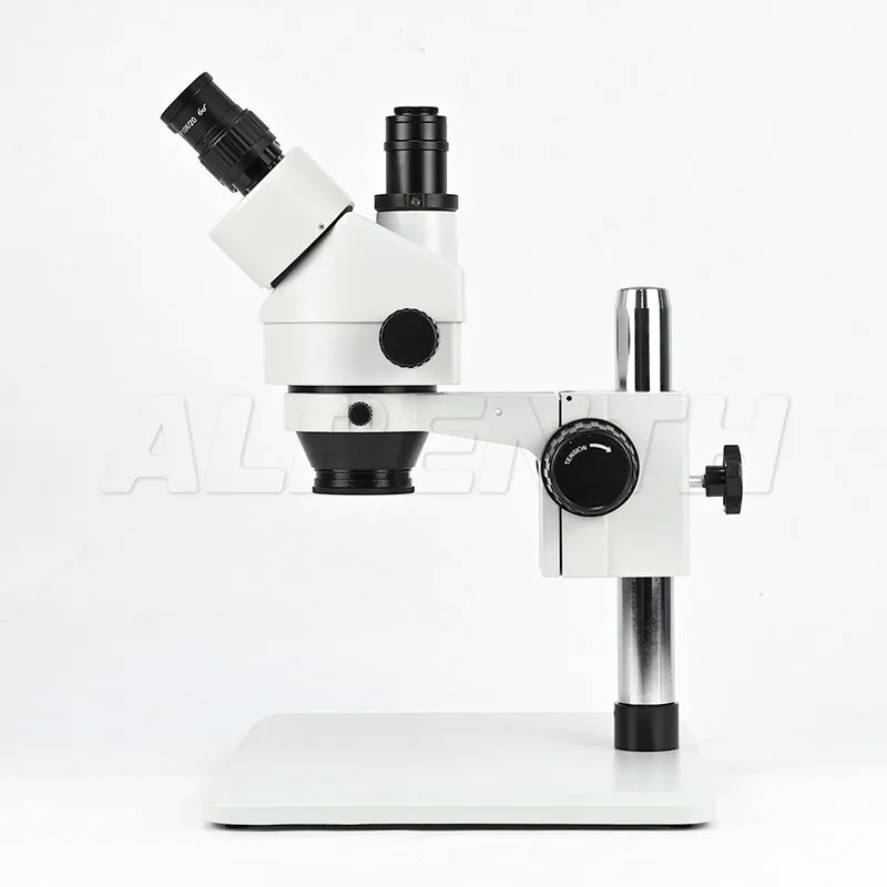 Albenth 7-45X Trinocular Zoom Stereo Microscope with Super Large Stand With 0.5X Auxiliary Lens