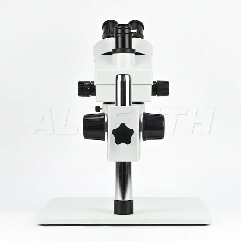 Albenth 7-45X Trinocular Zoom Stereo Microscope with Super Large Stand With 0.5X Auxiliary Lens