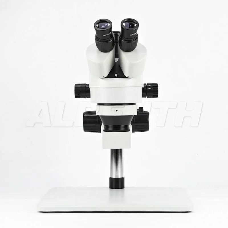 Albenth 7-45X Trinocular Zoom Stereo Microscope with Super Large Stand With 0.5X Auxiliary Lens