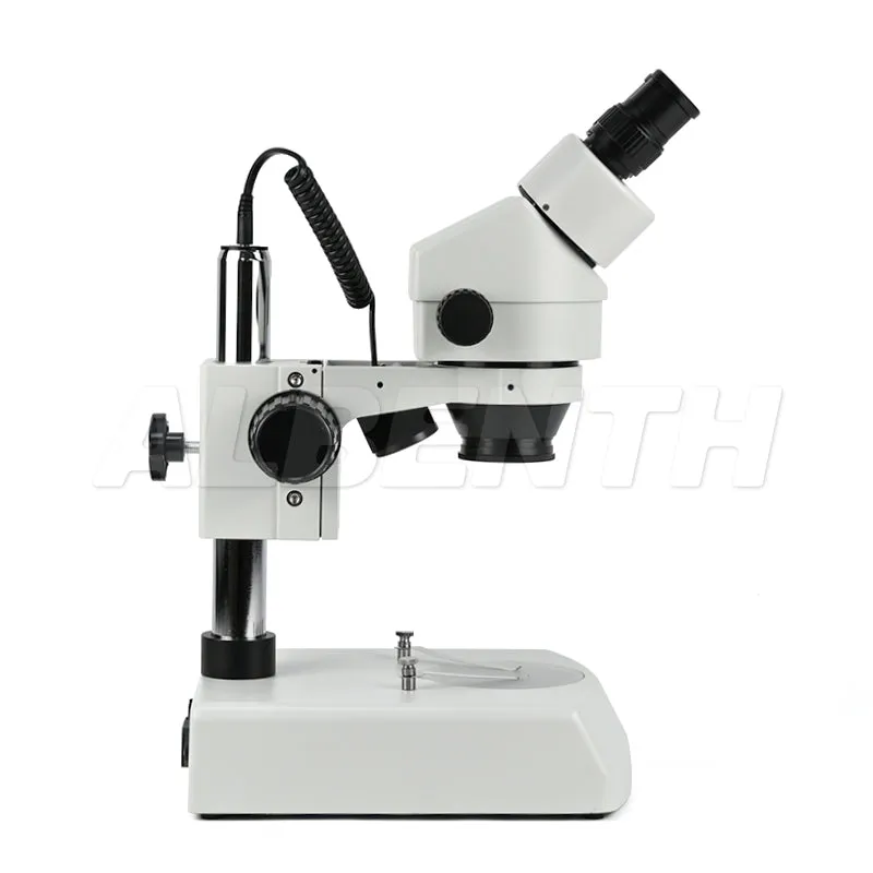 Albenth 7X-45X Binocular Stereo Zoom Microscope with Incident and Transmitted Light Source