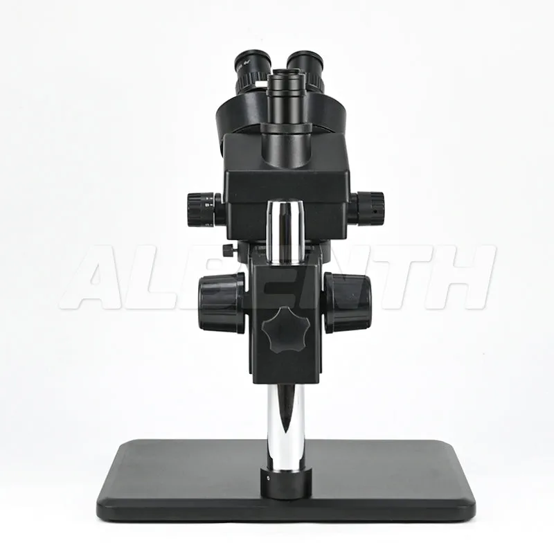 Albenth 7X-45X Black Zoom Trinocular Stereo Microscope With 0.5X Auxiliary Lens