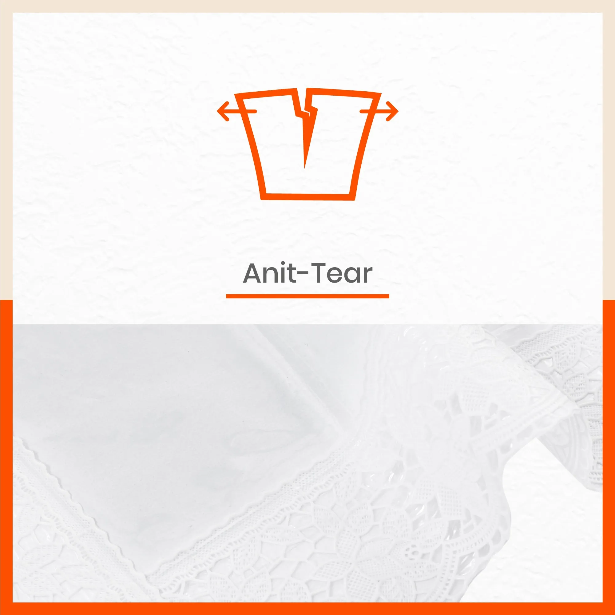 Albus Plastic Table Cover with White Lace for Dining Table at Home - Rectangular - (60" x 90") | Plain