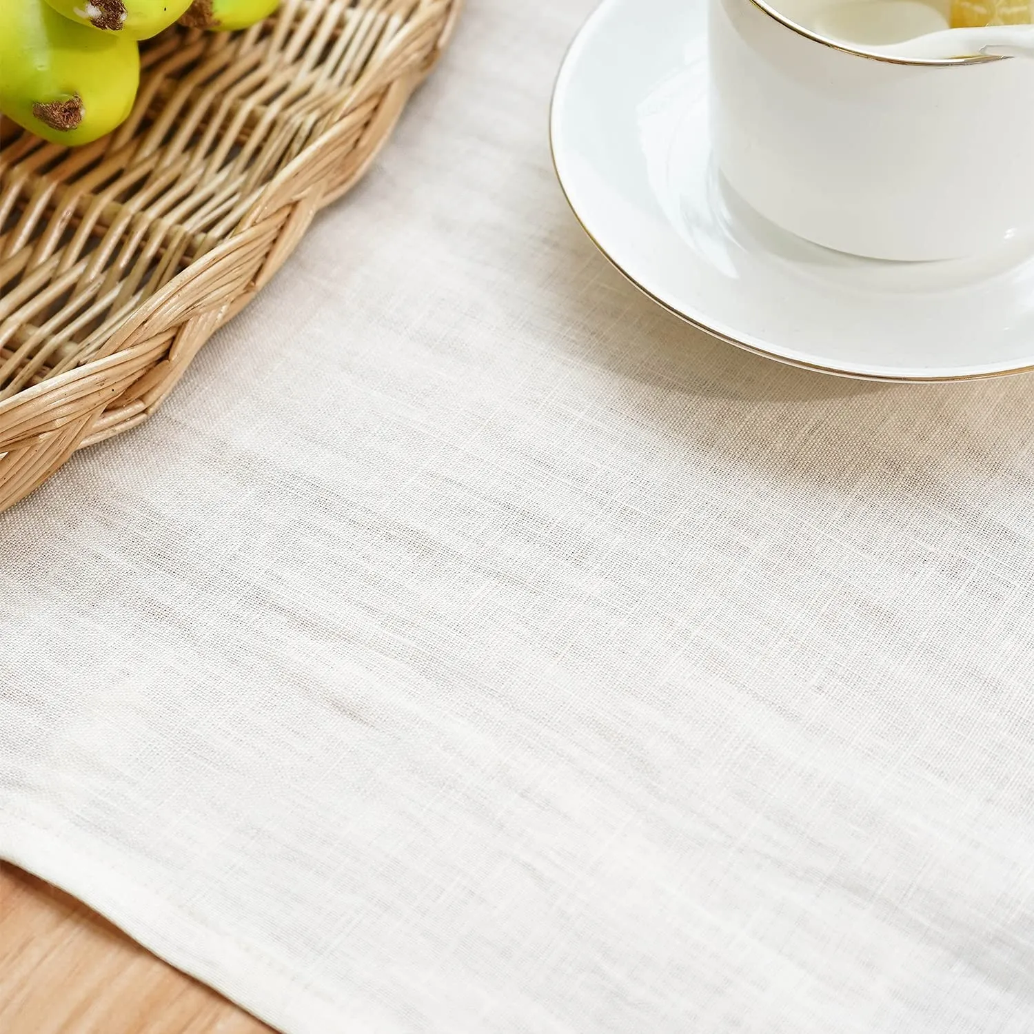 Amazhiyu Linen Table Runner for Dinner Dining Office Kitchen Table