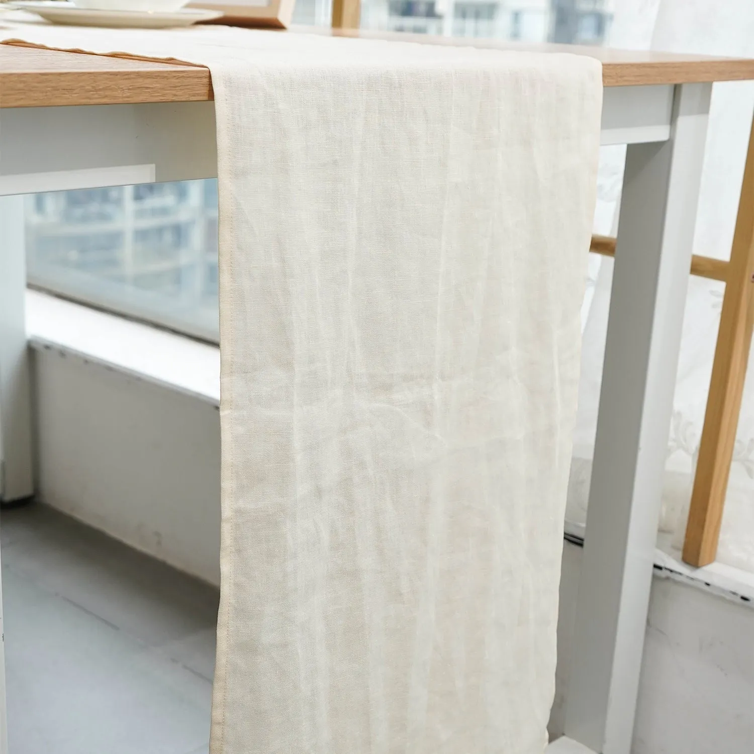 Amazhiyu Linen Table Runner for Dinner Dining Office Kitchen Table