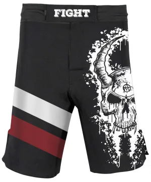 Anime Skull Mens Gym Workout BJJ Shorts