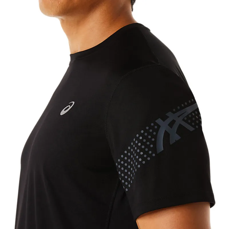 Asics Icon SS Top Men Tennis Shirt - Performance Black/Carrier Grey