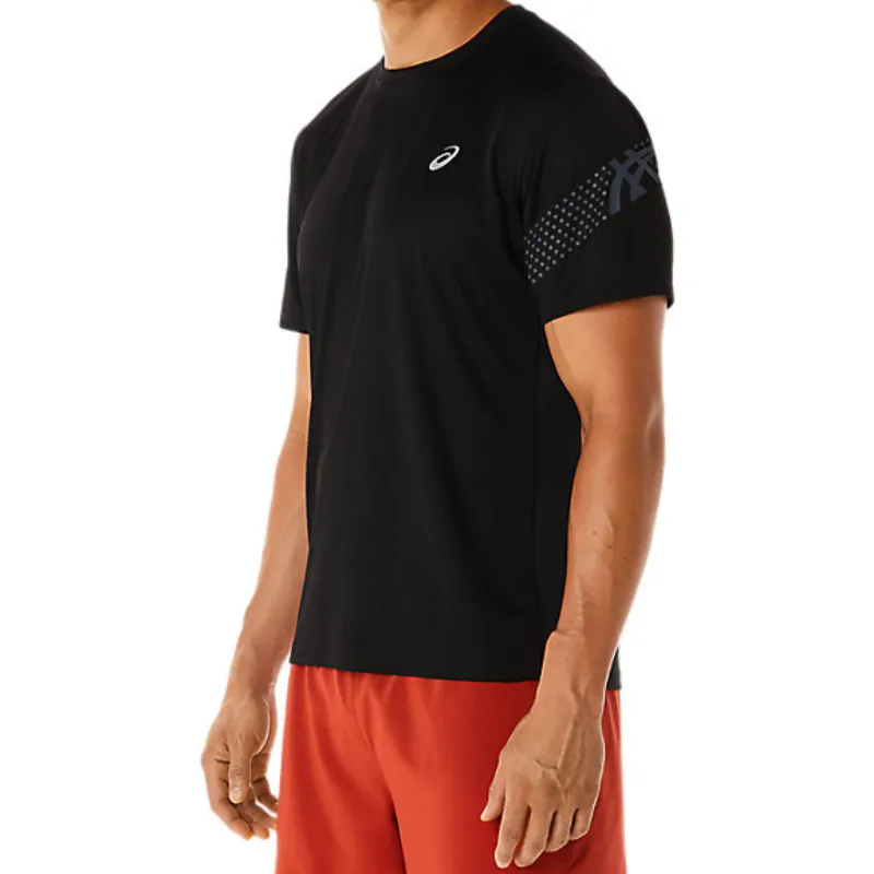 Asics Icon SS Top Men Tennis Shirt - Performance Black/Carrier Grey