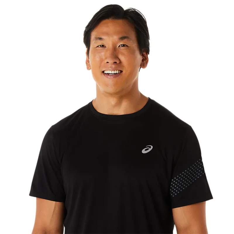 Asics Icon SS Top Men Tennis Shirt - Performance Black/Carrier Grey