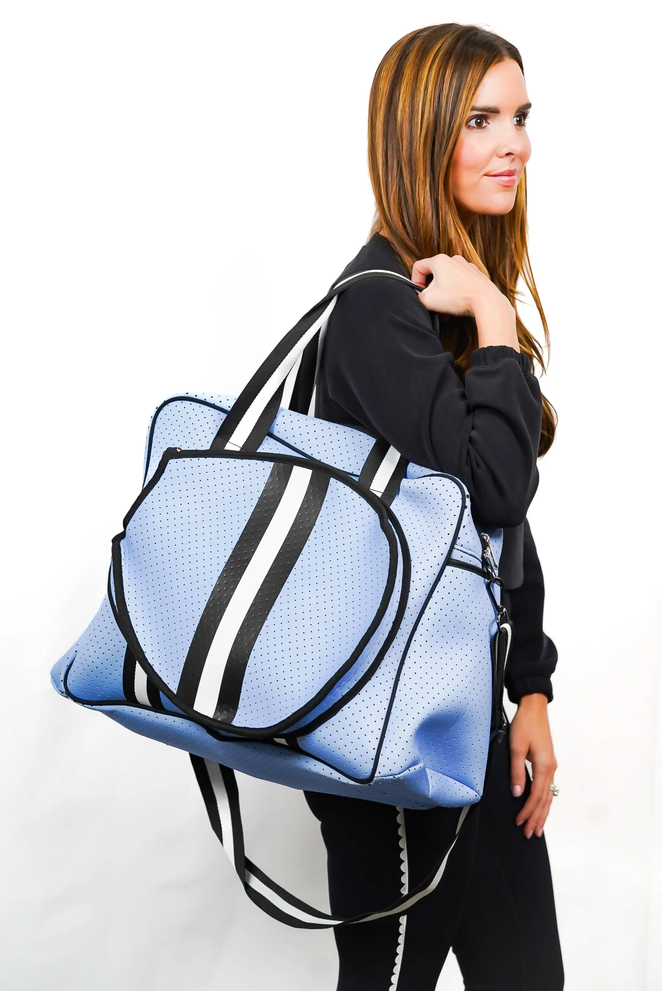 Baby Blue & Navy Tennis Bag By Parker & Hyde