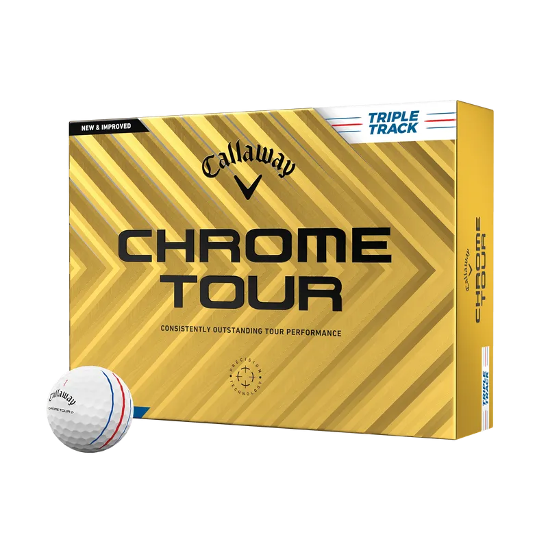 BALLE CALLAWAY CHROME TOUR 24 WHITE TRIPLE TRACK
