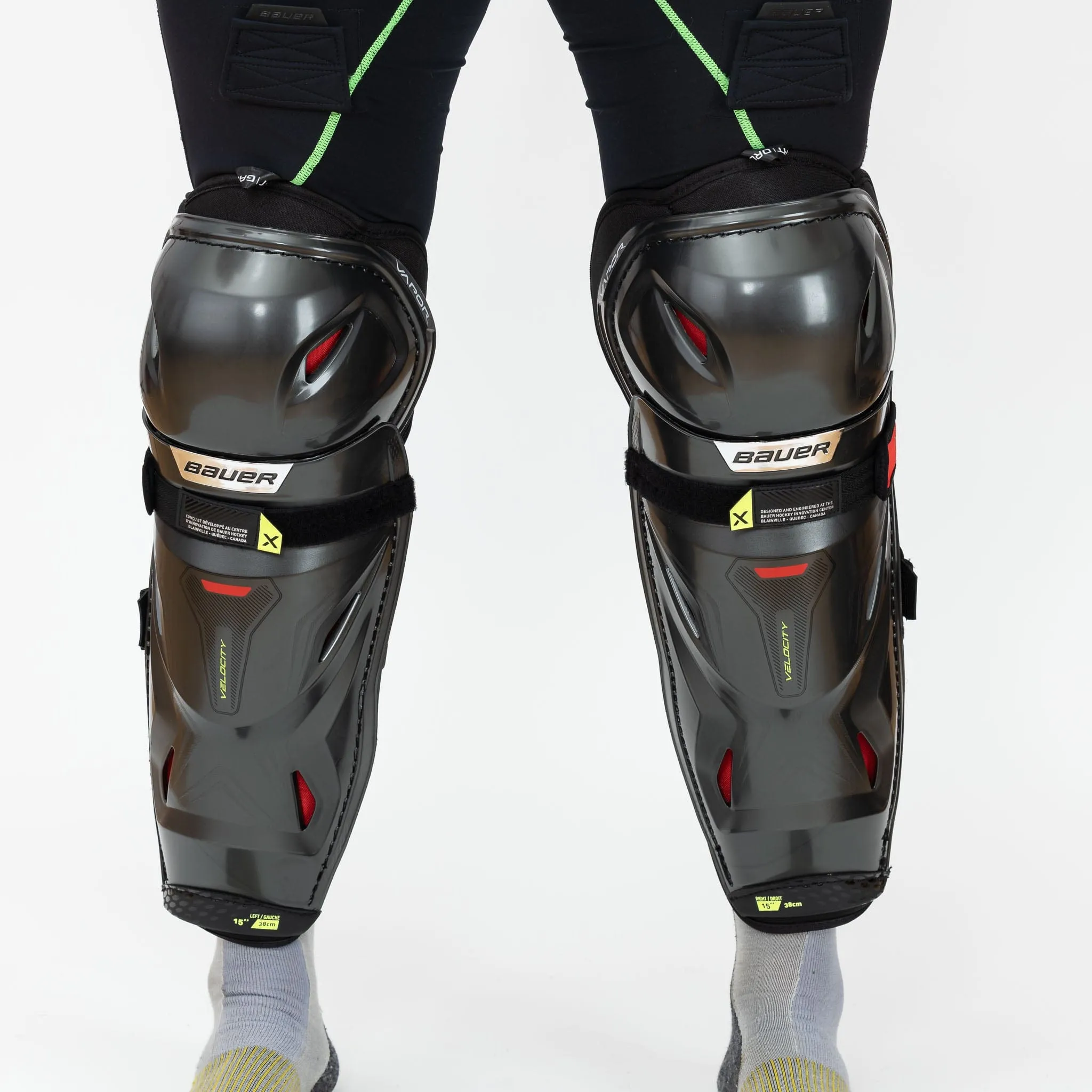 Bauer Vapor Velocity Junior Hockey Shin Guards - 2022
