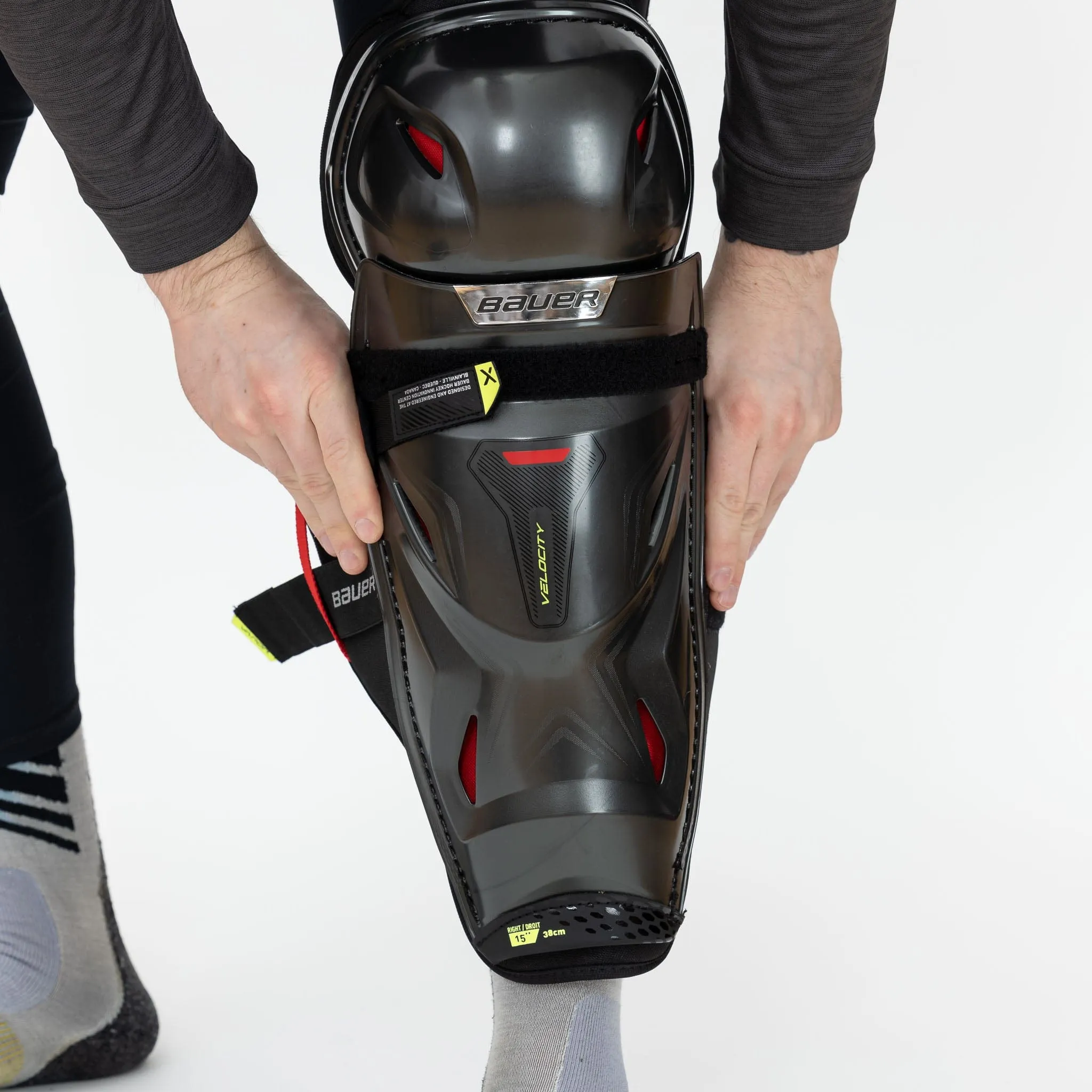 Bauer Vapor Velocity Senior Hockey Shin Guards - 2022