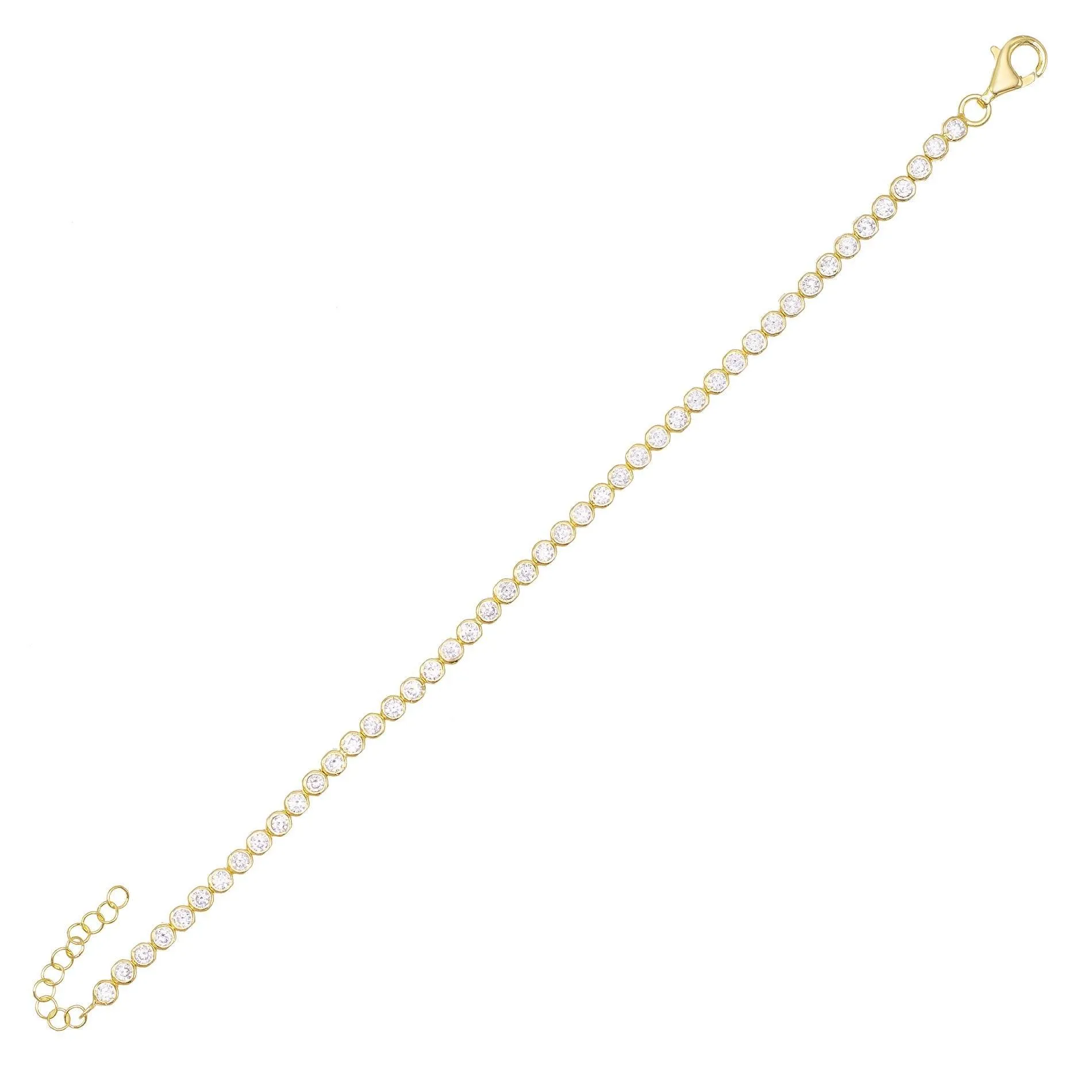 Bezel Adjustable Tennis Bracelet