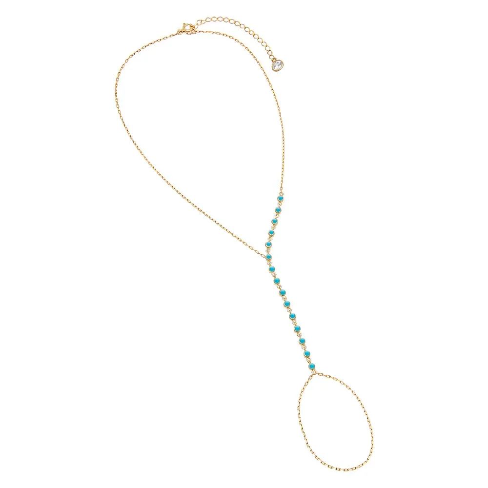 Bezel Hand Chain Bracelet