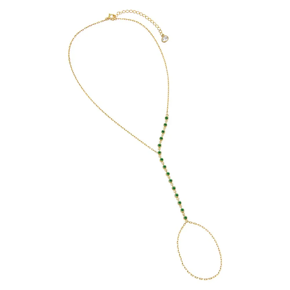 Bezel Hand Chain Bracelet