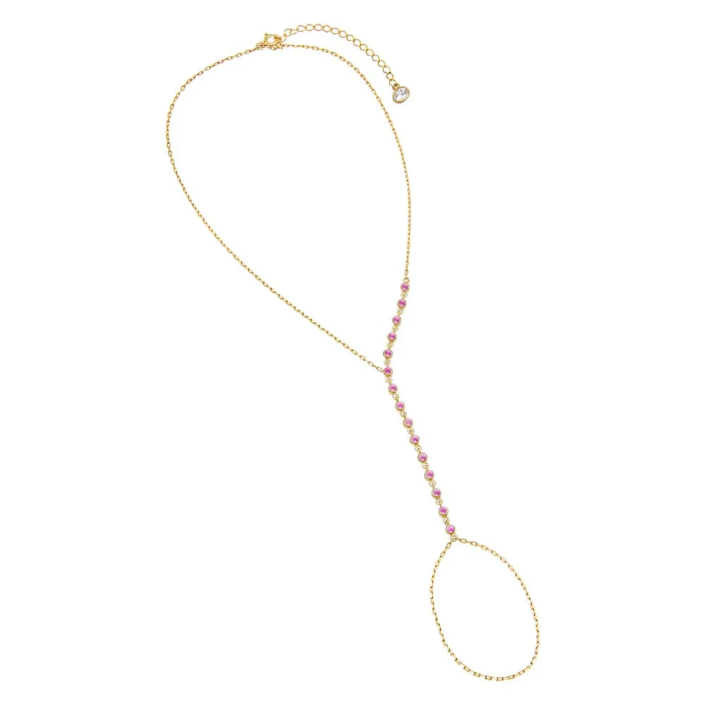Bezel Hand Chain Bracelet