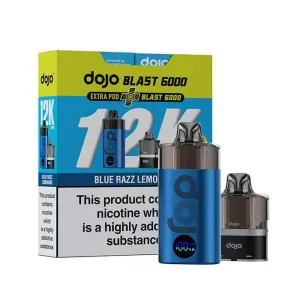 BLUE RAZZ LEMONADE - VAPORESSO DOJO BLAST 12K VAPE KIT - 20MG(2%)