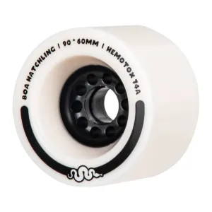 Boa Hatchling V3 90mm 74a White Longboard Wheels ideal For LDP Or Electric Longboards