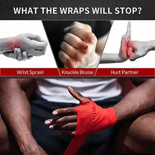 Boxing Hand Wraps, Boxing Bandages 4.5M/2.5M (Pair)
