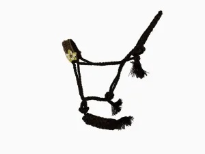 Braided Mule Style Halter with Lead Sunflower Print