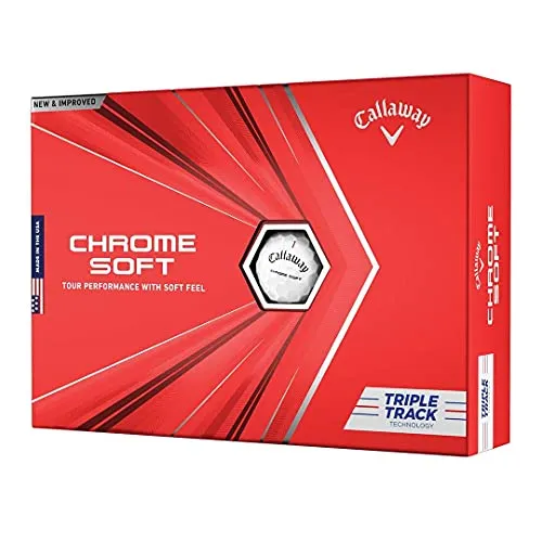 Callaway 2020 Chrome Soft Rubber Golf Balls (Triple Track White)