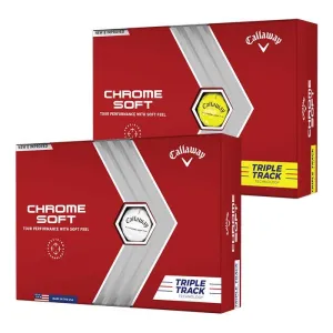 Callaway Chrome Soft Triple Track 22 Golf Ball White (Sleeve/3 Ball Pack)